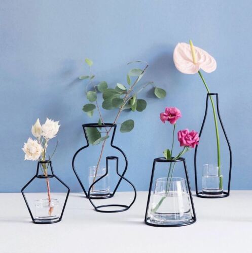 Neue Stil retro Eisen Linie Blumen Vase Metall Anlage Halfter Moderne Solide Wohnkultur nordisch Arten Eisen Vase