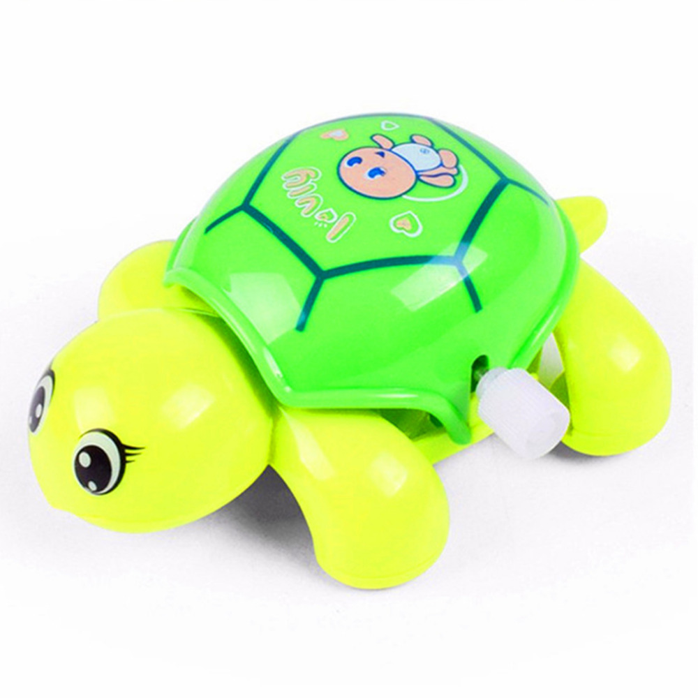 SchöNe Karikatur Ebene Uhrwerk Schildkröte Baby Schildkröten Spielzeug Kriechende Wind UpToy Pädagogisches freundlicher Klassische Spielzeug Zufällige Farbe