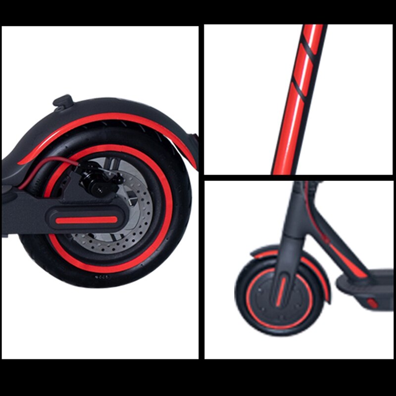 1 einstellen Reflektierende Aufkleber Rolle Volle einstellen Aufkleber für Ninebot MAX G30 Kickscooter Faltbare Aufkleber