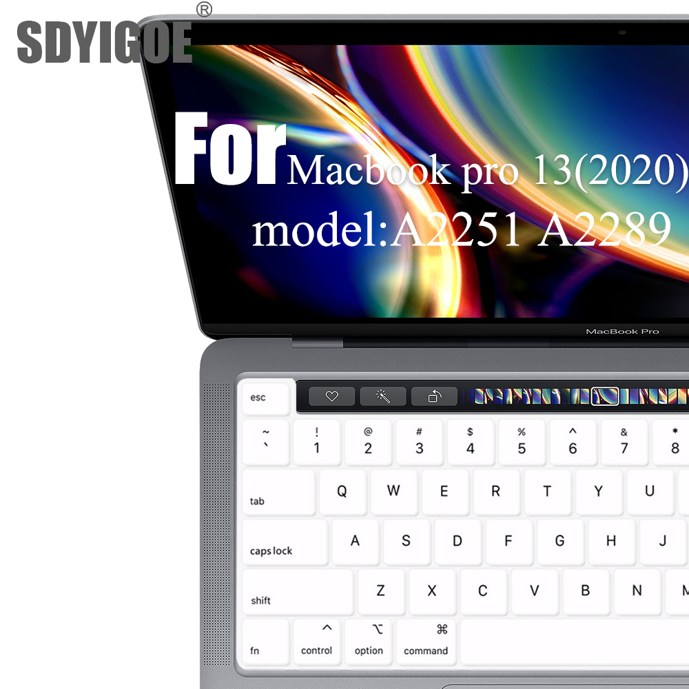 Laptop tastatur abdeckung für macbook Profi13 zoll tastatur Schutz Film für macbook 13 Neue Profi A2289 A2251Mac Profi farbe abdeckung