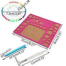 1 Satz Yan Papierschablone DIY Papier Quilling Werkzeug Anzug Vorlage Streichblech Pinzette Stifte Schlitz Werkzeug Bausatz Karte Papier Handwerk Werkzeug