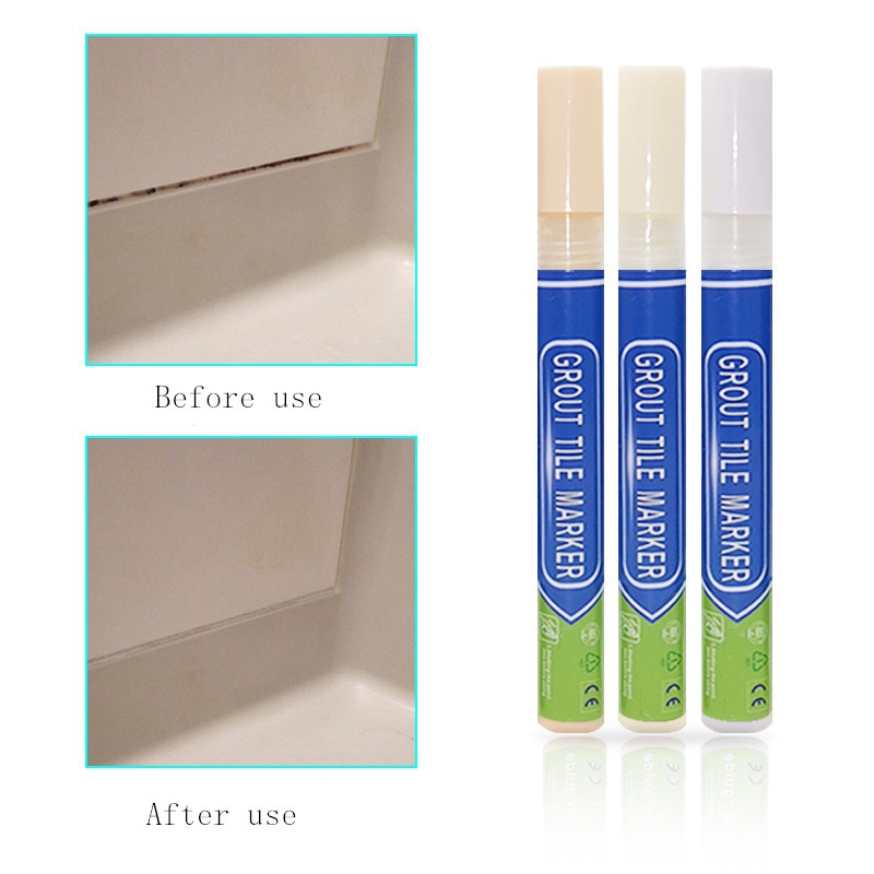 Fugenmörtel markieren für Fliesen Boden Zauberstab Auto Malerei Reparatur markieren Stift Wasserdicht Weiß Marker Stift Schlecht Küche Fliesen Mörtel stift