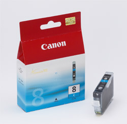 Canon C8C Druckerpatronen cy - Canon CLI-8C, 0621B001, 0621B028 für z.B. Canon Pixma Pro 9000 Mark II, Canon Pixma IP 3300, Canon Pixma IP 3500