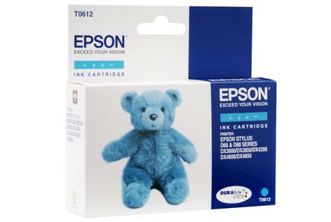 Epson E612C Druckerpatronen cy - Epson T0612C, C13T06124010 für z.B. Epson Stylus D 68, Epson Stylus D 68 PE, Epson Stylus D 88