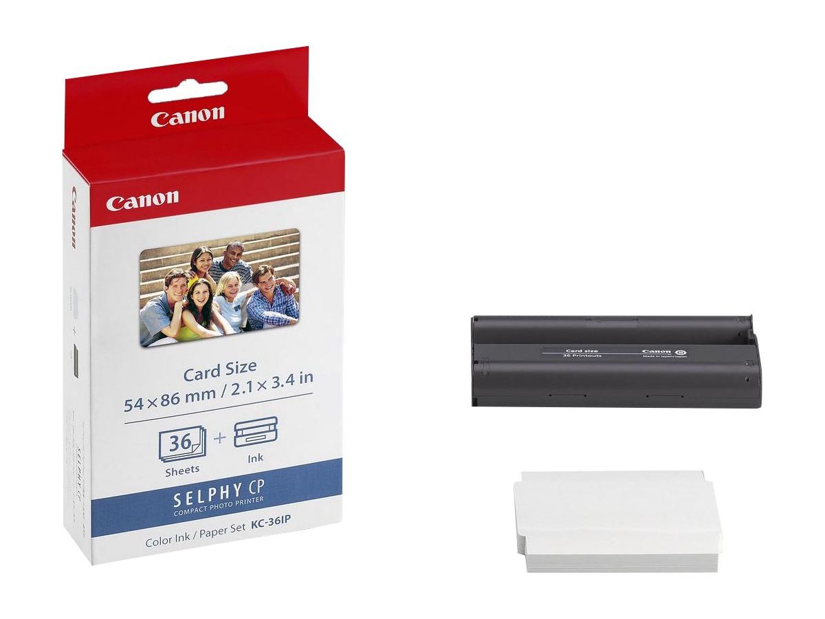 Canon C35/36 Druckerpatronen bk - Canon KC36IP, 7739A001 für z.B. Canon Selphy CP 910, Canon Selphy CP 1300, Canon Card Photo Printer CP 100