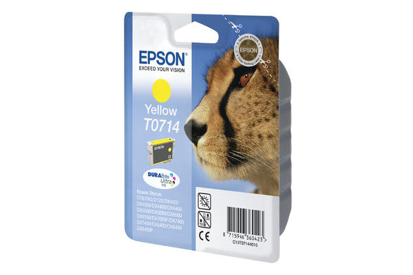 Epson E714y Druckerpatronen XL ye - Epson T0714 y, C13T07144010 für z.B. Epson Stylus SX 218, Epson Stylus D 120, Epson Stylus D 78