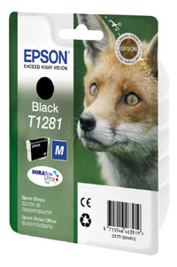 Epson E128 Druckerpatronen bk - Epson T1281 bk, C13T12814011 für z.B. Epson Stylus SX 435 W, Epson Stylus Office BX 305 F, Epson Stylus S 22