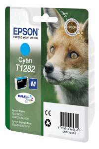 Epson E128 Druckerpatronen cy - Epson T1282 c, C13T12824011 für z.B. Epson Stylus SX 435 W, Epson Stylus Office BX 305 F, Epson Stylus S 22