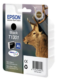 Epson E130 Druckerpatronen XL bk - Epson T1301 bk, C13T13014010 für z.B. Epson Stylus Office BX 535 WD, Epson Stylus Office B 42 WD