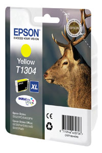 Epson E130 Druckerpatronen XL ye - Epson T1304 y, C13T13044010 für z.B. Epson Stylus Office BX 535 WD, Epson Stylus Office B 42 WD