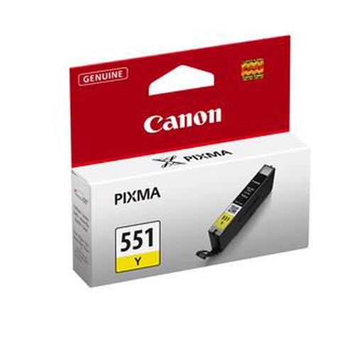 Canon C551XLY Druckerpatronen ye - Canon CLI-551XLY, 6446B001 für z.B. Canon Pixma IP 7250, Canon Pixma IX 6850, Canon Pixma MG 7550