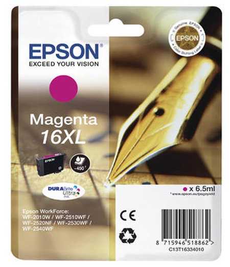 Epson E16XLm Druckerpatronen XL ma - Epson No. 16XL m, C13T16334010 für z.B. Epson WorkForce WF -2010 W, Epson WorkForce WF -2500