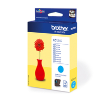 Brother B121C Druckerpatronen cy - Brother LC-121C für z.B. Brother DCPJ 752 DW, Brother DCPJ 132 W, Brother MFCJ 870 DW, Brother DCPJ 150