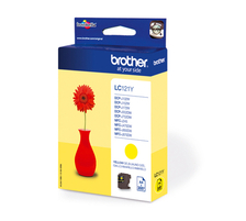 Brother B121Y Druckerpatronen ye - Brother LC-121Y für z.B. Brother DCPJ 752 DW, Brother DCPJ 132 W, Brother MFCJ 870 DW, Brother DCPJ 150