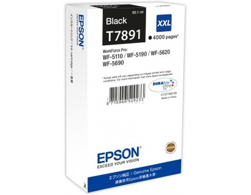 Epson E79XXLbk Druckerpatronen XL bk - Epson No. 79XXL bk, C13T78914010 für z.B. Epson WorkForce Pro WF -5100, Epson WorkForce Pro WF -5110 DW