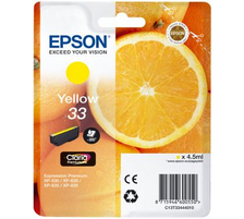 Epson E33 Druckerpatronen ye - Epson T3344, No. 33 y, C13T33444010 für z.B. Epson Expression Premium XP -530, Epson Expression Premium XP -630