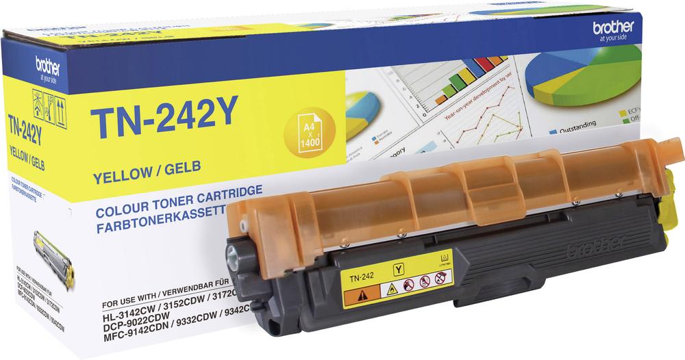 Brother B242Y Toner ye - Brother TN-242Y für z.B. Brother DCP -9022 CDW, Brother HL -3142 CW, Brother HL -3152 CDW, Brother HL -3172 CDW