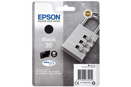 Epson E35 Druckerpatronen bk - Epson T3581, No. 35 bk, C13T35814010 für z.B. Epson WorkForce Pro WF -4720 DWF, Epson WorkForce Pro WF -4720