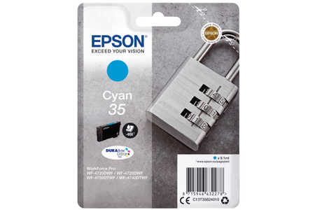 Epson E35 Druckerpatronen cy - Epson T3582, No. 35 c, C13T35824010 für z.B. Epson WorkForce Pro WF -4720 DWF, Epson WorkForce Pro WF -4720