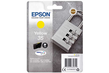 Epson E35 Druckerpatronen ye - Epson T3584, No. 35 y, C13T35844010 für z.B. Epson WorkForce Pro WF -4720 DWF, Epson WorkForce Pro WF -4720