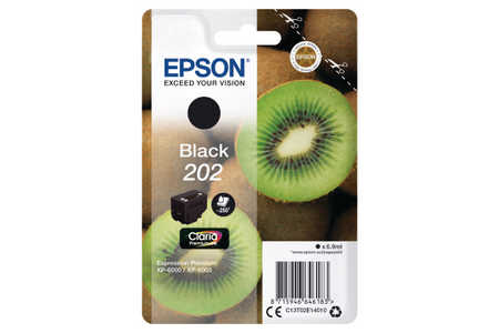 Epson E2E1 Druckerpatronen bk - Epson T02E1, No. 202 bk, C13T02E14010 für z.B. Epson Expression Premium XP -6000, Epson Expression Premium XP -6005