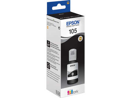 Epson E105bk Druckerpatronen schwarz - Epson No. 105 bk, C13T00Q140 für z.B. Epson EcoTank ET -7700, Epson EcoTank ET -7750, Epson EcoTank L 7160