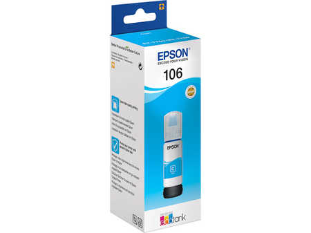Epson E106bk Druckerpatronen cyan - Epson No. 106 bk, C13T00R240 für z.B. Epson EcoTank ET -7700, Epson EcoTank ET -7750, Epson EcoTank L 7160