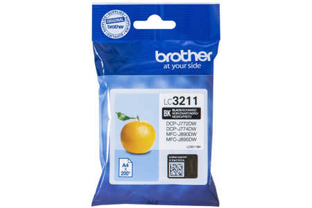 Brother B3211BK Druckerpatronen schwarz - Brother LC-3211BK für z.B. Brother DCPJ 572 DW, Brother DCPJ 774 DW, Brother MFCJ 890 DW, Brother DCPJ 770