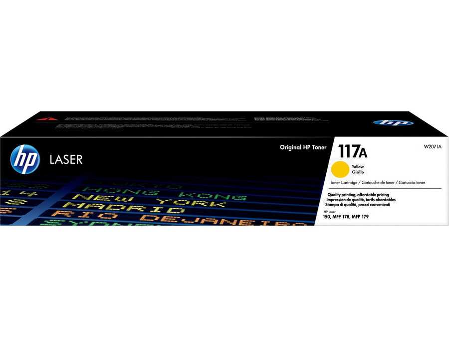 HP H117AY Toner yellow - HP No. 117A Y, W2072A für z.B. HP Color Laser MFP 178 nw, HP Color Laser MFP 178 nwg, HP Color Laser 150 a