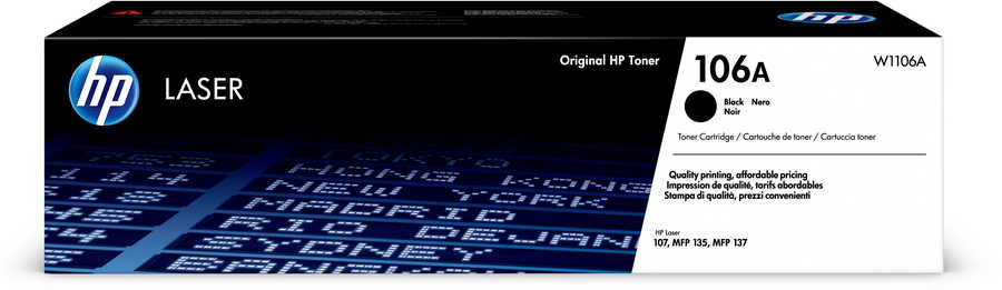 HP H106-W1106 Toner black - HP No.106A, W1106A für z.B. HP Laser 107 a, HP Laser 107 r, HP Laser 107, HP Laser 107 w, HP Laser MFP 130