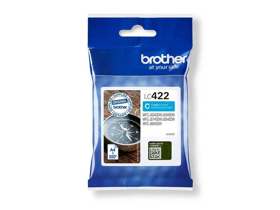 Brother B422C Druckerpatronen c - Brother LC-422C für z.B. Brother MFCJ 5340 DW, Brother MFCJ 5740 DW, Brother MFCJ 6940 DW, Brother MFCJ 5345 DW