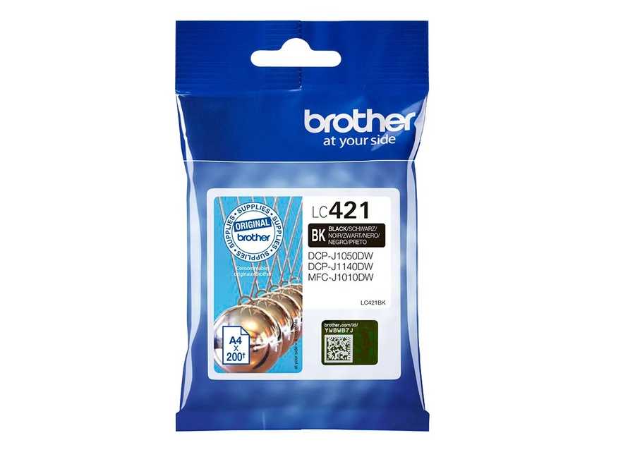 Brother B421BK Druckerpatronen bk - Brother LC-421BK für z.B. Brother DCPJ 1050 DW, Brother DCPJ 1140 DW, Brother MFCJ 1010 DW, Brother DCPJ 1800 DW