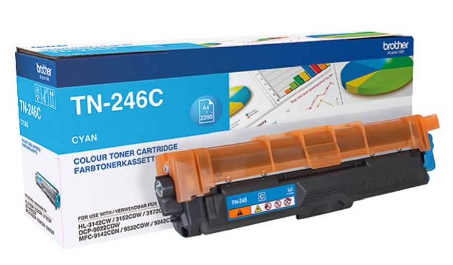 Brother B246C Toner XL c - Brother TN-246C für z.B. Brother DCP -9022 CDW, Brother HL -3142 CW, Brother HL -3152 CDW, Brother HL -3172 CDW