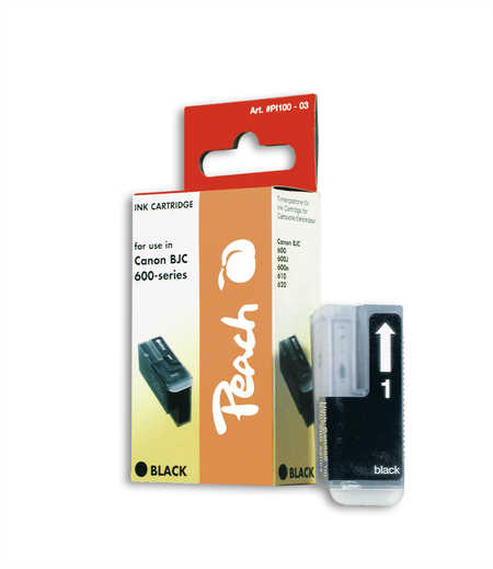 Peach C201 Druckerpatrone bk ersetzt Canon, Xerox, Apple BJI-201BK, 0946A001 für z.B. Apple Color Stylewriter PRO , Apple Stylewriter Pro Color