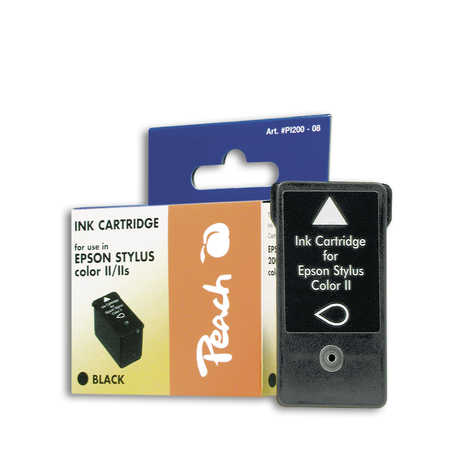 Peach E020 Druckerpatrone bk ersetzt Epson S020047 für z.B. Epson Machjet 1500 K, Epson Machjet 3000 C, Epson Machjet 3000 CU, Epson Machjet 3000