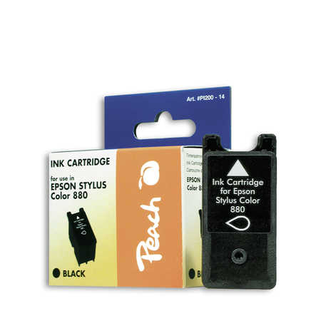Peach E19 BK Druckerpatrone bk ersetzt Epson T019BK, C13T01940110 für z.B. Epson Stylus Color 8 Cube, Epson Stylus Color 880, Epson Stylus Color 880 I