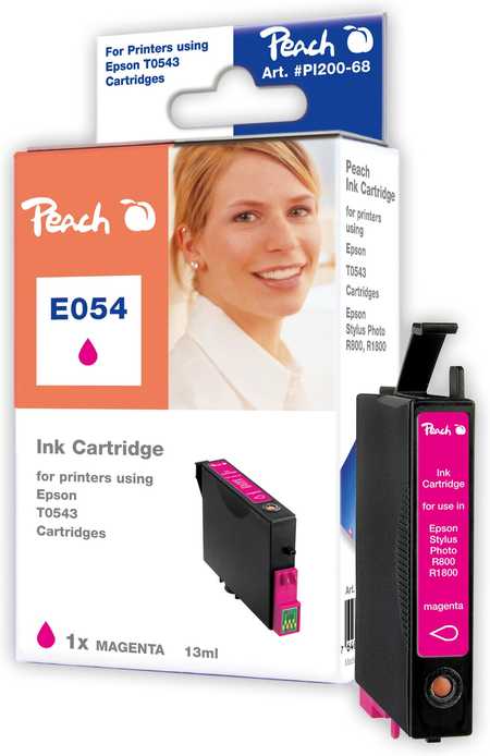 Peach E543 M Druckerpatrone ma ersetzt Epson T0543M, C13T05434010 für z.B. Epson Stylus Photo R 1800, Epson Stylus Photo R 800