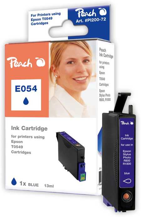 Peach E549 BL Druckerpatrone bl ersetzt Epson T0549BL, C13T05494010 für z.B. Epson Stylus Photo R 1800, Epson Stylus Photo R 800