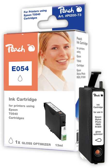 Peach E540 GO Druckerpatrone Gloss Optimizer go ersetzt Epson T0540GO, C13T05404010 für z.B. Epson Stylus Photo R 1800, Epson Stylus Photo R 800