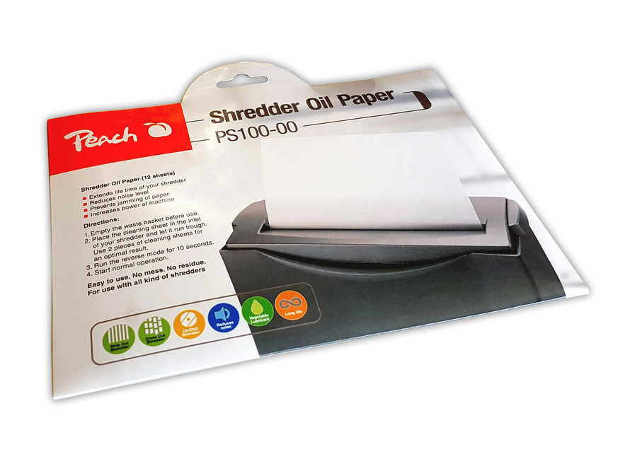 Peach Ölpapier Aktenvernichter 12 Blatt/Packung