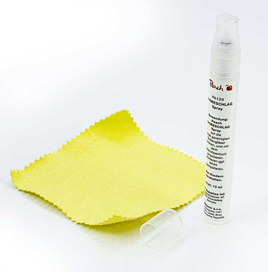 Peach Brillen Pflegemittel | Antibeschlag Set, 10ml incl. Reinigungstuch | PA129