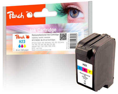 Peach HP 23 Druckerpatrone col ersetzt Kodak, HP No. 23, C1823D für z.B. HP Color Copier 140, HP Color Copier 145, HP Color Copier 150, HP DeskJet 710