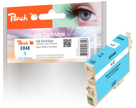 Peach E485 LC Druckerpatrone cyli ersetzt Epson T0485LC, C13T04854010 für z.B. Epson Stylus Photo R 200, Epson Stylus Photo R 210