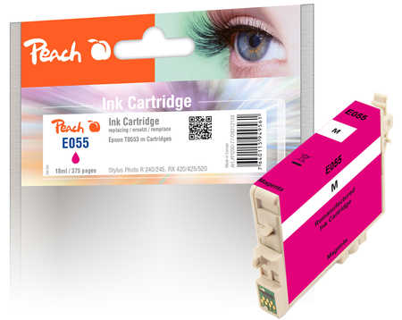 Peach E553 m Druckerpatrone ma ersetzt Epson T0553 m, C13T05534010 für z.B. Epson Stylus Photo R 240, Epson Stylus Photo R 245
