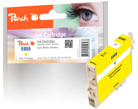 Peach E554 y Druckerpatrone ye ersetzt Epson T0554 y, C13T05544010 für z.B. Epson Stylus Photo R 240, Epson Stylus Photo R 245