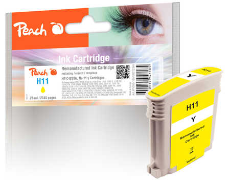 Peach HP 11 y Druckerpatrone ye ersetzt HP No. 11 y, C4838A für z.B. HP Business InkJet 1000, HP Business InkJet 1100, HP Business InkJet 1100 D