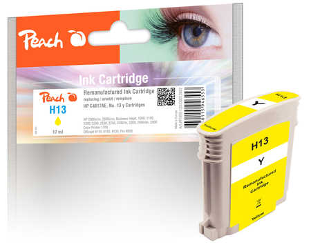 Peach HP 13 y Druckerpatrone ye ersetzt HP No. 13 y, C4817AE für z.B. HP Business InkJet 1000, HP OfficeJet Pro K 850, HP OfficeJet Pro K 850 DN