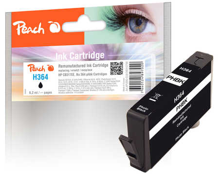Peach HP 364 phbk Druckerpatrone bkph ersetzt HP No. 364 phbk, CB317EE für z.B. HP DeskJet D 5400, HP DeskJet D 5445, HP DeskJet D 5460