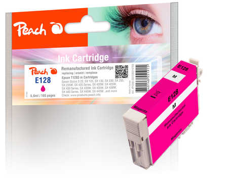 Peach E128 Druckerpatrone ma ersetzt Epson T1283 m, C13T12834011 für z.B. Epson Stylus SX 435 W, Epson Stylus Office BX 305 F, Epson Stylus S 22