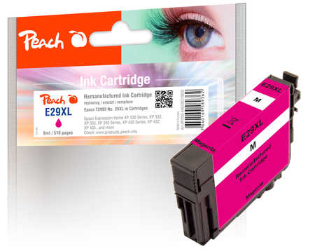 Peach E29 Druckerpatrone XL ma ersetzt Epson T2993, No. 29XL m, C13T29934020 für z.B. Epson Expression Home XP -235, Epson Expression Home XP -330